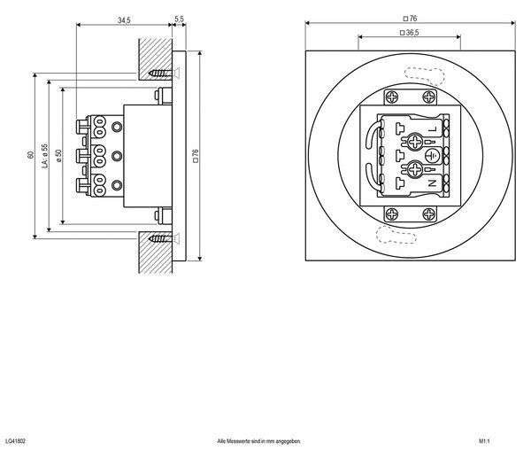 EVN LQ230 LED-Lumină de perete încastrată direct oțel inoxidabil, Metalic, Hol, Metal, Modern, Luminile încastrate unghiulare