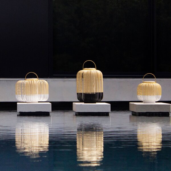 Lampă de masă Forestier, Take A Way M, reglabil, Negru, Camera de zi, Bamboo, Design