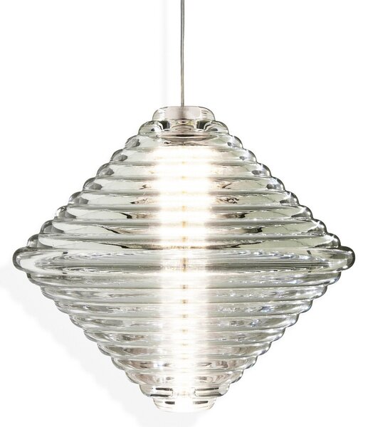 Lustră Pendul Tom Dixon, Press Cone, reglabil, Transparent, Camera de zi, Sticlă, Design