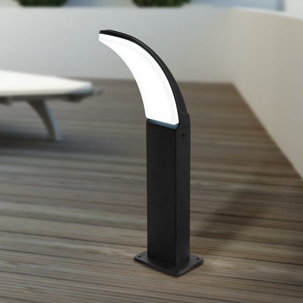 EGLO Lampă LED cu postament Fiumicino formă arcuită, Negru, Metal, Modern