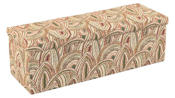 Ladă tapițată culoare multicolor Țesătură împletitură, cu model