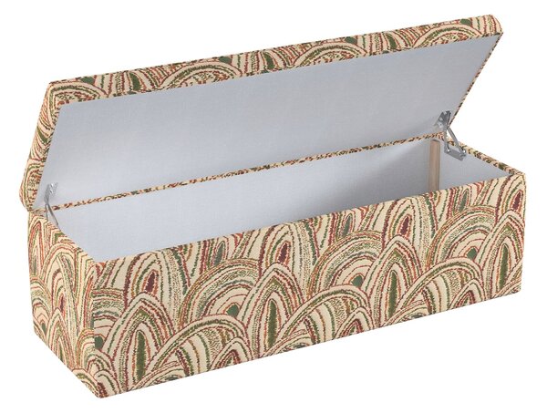 Ladă tapițată culoare multicolor Țesătură împletitură, cu model