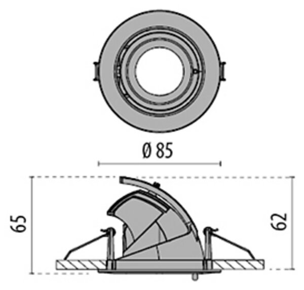Performance in Lighting Lampă încastr. EB431 LED spot reflector alb 3000K, Alb, Metal, Modern, Corpuri de iluminat încastrate rotunde