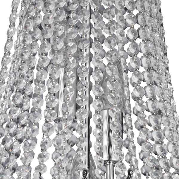 Searchlight Candelabru cristal Versailles crom 55 cm, reglabil, Metalic, Camera de zi / sufragerie, Cristal