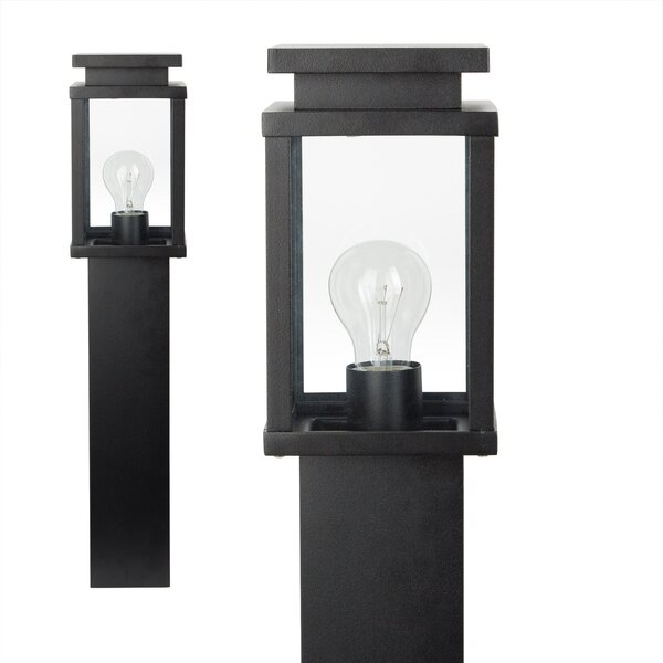 K.S. Verlichting Lumină de stâlp Jersey într-un design subțire, Negru, Metal