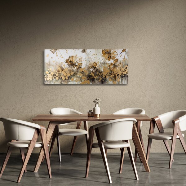 Tablou - pictură abstractă florală (120x50 cm)