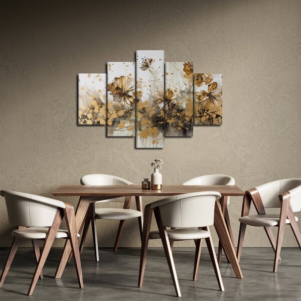 Tablou - pictură abstractă florală (150x105 cm)
