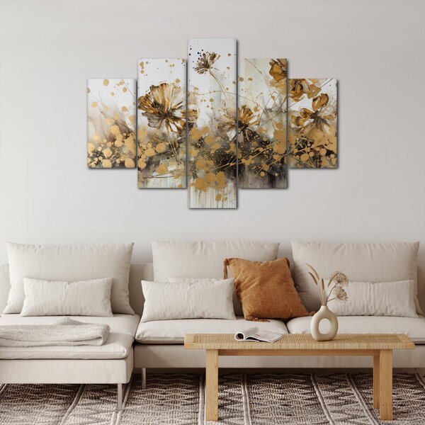 Tablou - pictură abstractă florală (150x105 cm)