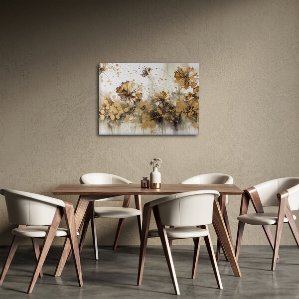 Tablou - pictură abstractă florală (70x50 cm)