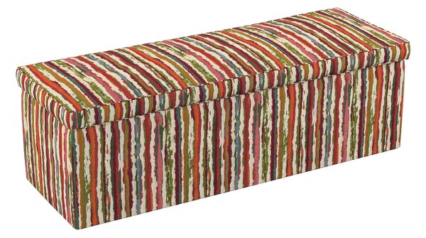 Ladă tapițată culoare multicolor Țesătură împletitură, cu model