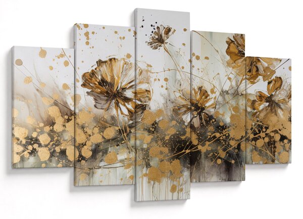 Tablou - pictură abstractă florală (150x105 cm)