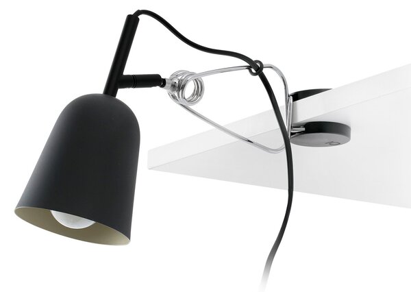 FARO BARCELONA Lampa cu clemă Studio, negru/crem, Negru, Camera de zi / sufragerie, Metal, Modern