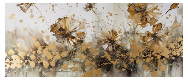 Tablou - pictură abstractă florală (120x50 cm)