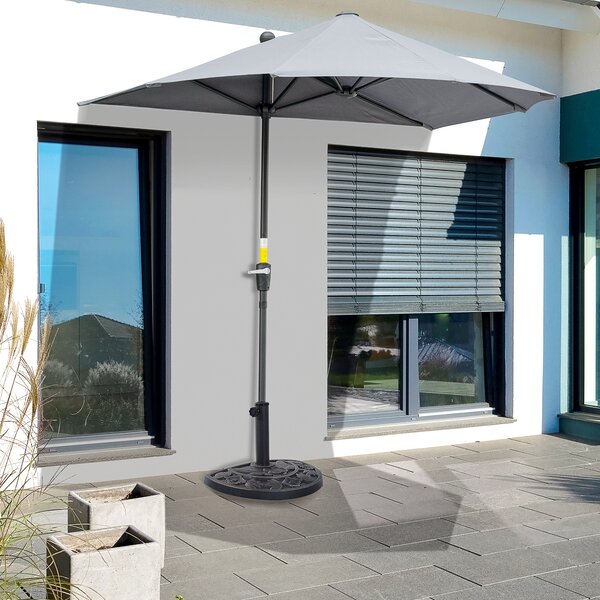 Outsunny Bază Umbrelă Soare Rasina Reglabilă cu Manivela 9kg 50x31x32cm | Aosom Romania