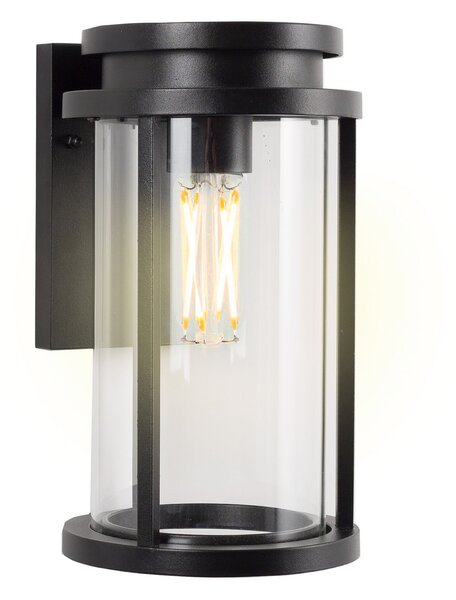 K.S. Verlichting Lumina de perete în aer liber Sydney L, Negru, Metal, Felinar