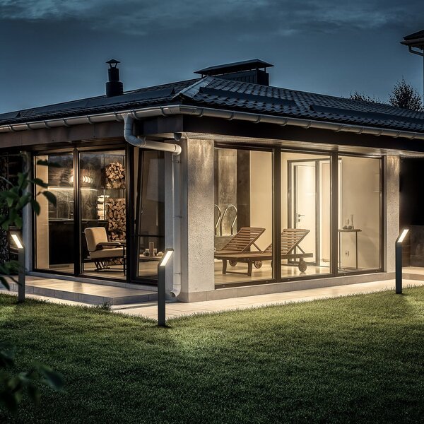 Briloner Lumină solară cu LED-uri 3796015, negru, plastic, CCT, Negru, Aluminiu, Modern, Lumini solare