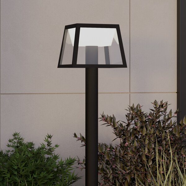 EGLO Lumină solară cu LED-uri pentru alei Altilia, înălțime 106 cm, negru,, Negru, Plastic, Modern