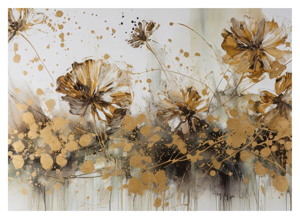 Tablou - pictură abstractă florală (70x50 cm)