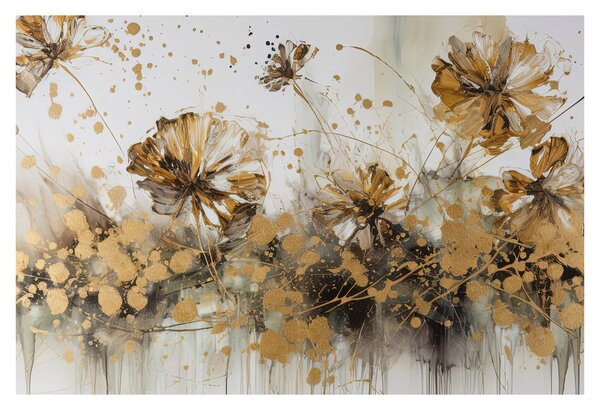 Tablou - pictură abstractă florală (90x60 cm)