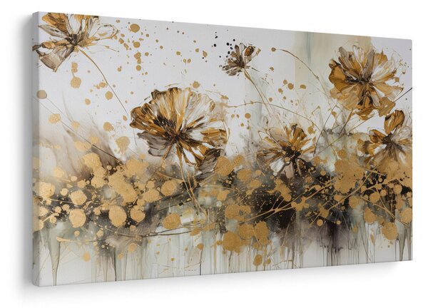 Tablou - pictură abstractă florală (90x60 cm)