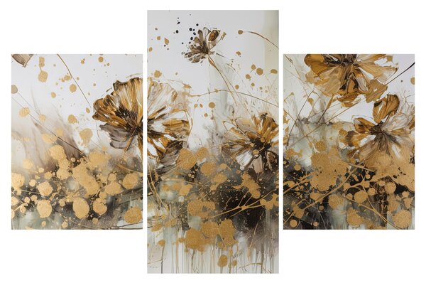 Tablou - pictură abstractă florală (90x60 cm)