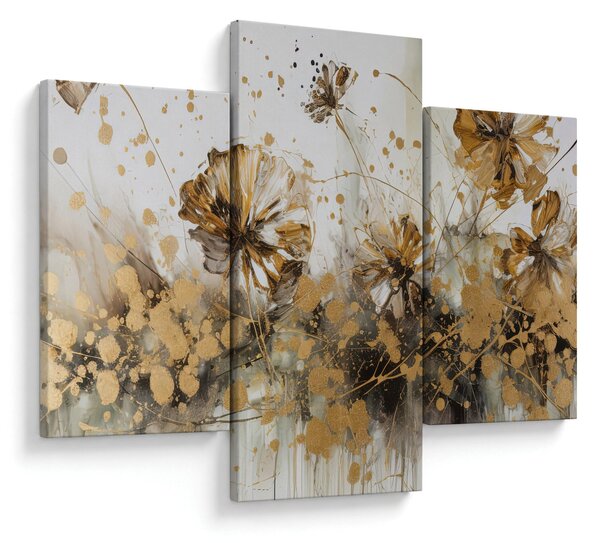 Tablou - pictură abstractă florală (90x60 cm)