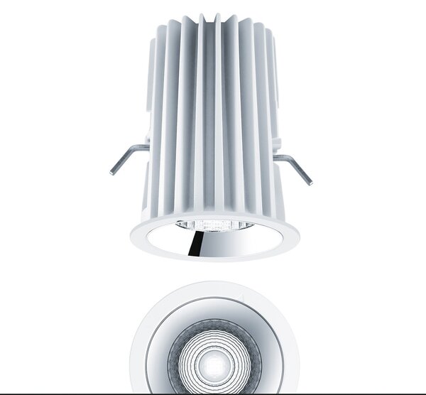 Zumtobel Diamo lampă de încastrat Bluetooth Flood 3.000 K, reglabil, Alb, Metal, Corpuri de iluminat încastrate rotunde