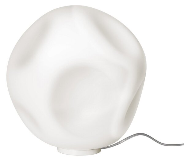 Lampă de masă Foscarini, Hoba Grande, reglabil, Alb, Camera de zi, Sticlă, Design