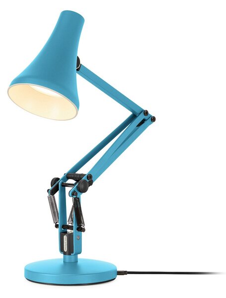 Lampă de masă Anglepoise, 90 MINI MINI VIVID, reglabil, Albastru, Studiu / Birou, Metal, Design industrial