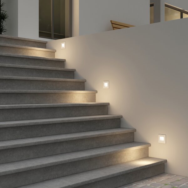 Arcchio lumina de perete încastrată Zamo, G9, alb, 12cm, metal, IP65, reglabil, Alb, Hol, Metal, Modern
