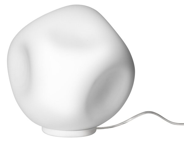 Lampă de masă Foscarini, Hoba Media, reglabil, Alb, Camera de zi, Sticlă, Design