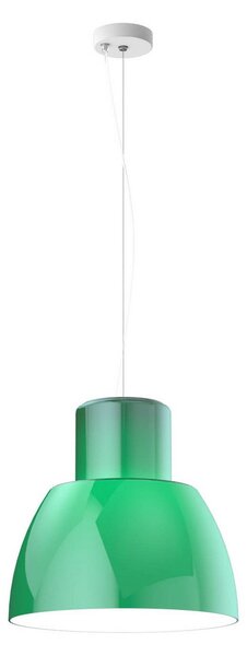 Lustră Pendul Nemo Lighting, Lorosae, reglabil, Verde, Camera de zi, Sticlă