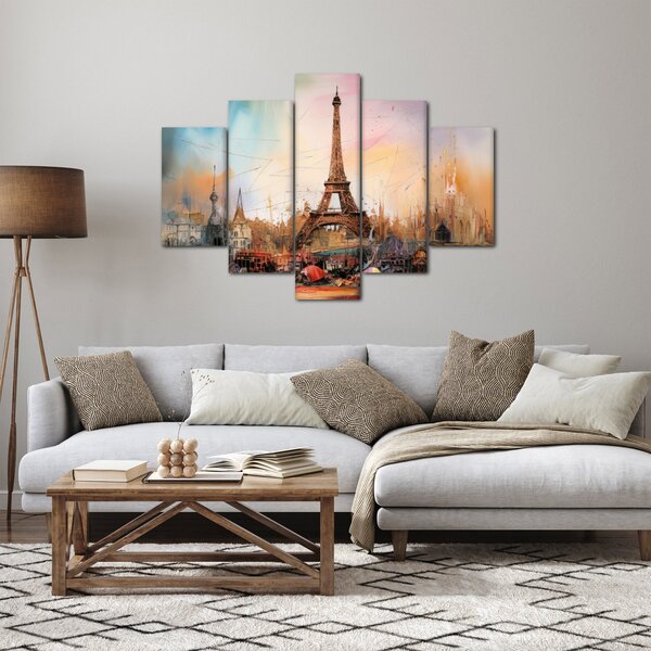 Tablou - Pictură a Turnului Eiffel (150x105 cm)