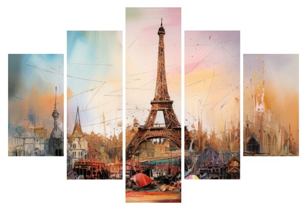 Tablou - Pictură a Turnului Eiffel (150x105 cm)