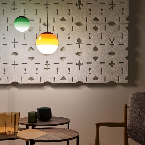 Lustră Pendul MARSET, Dipping Light, reglabil, Verde, Camera de zi, Sticlă, Design