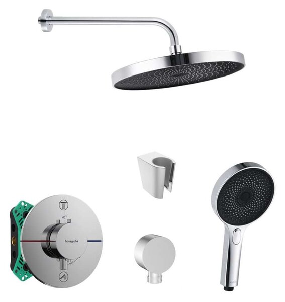 Hansgrohe - Set de duș cu termostat și corp încastrat, accesorii kielle, crom SANI21HKK002