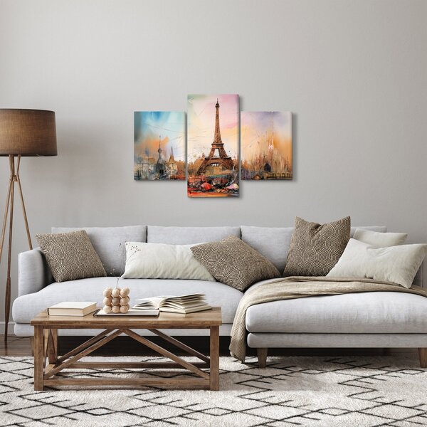 Tablou - Pictură a Turnului Eiffel (90x60 cm)