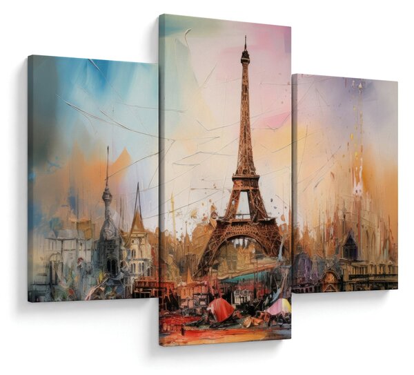 Tablou - Pictură a Turnului Eiffel (90x60 cm)