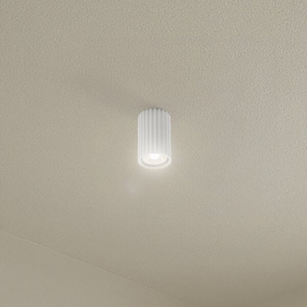 SOLLUX LIGHTING Plafonieră Carbon, alb, înălțime 10 cm, aluminiu, reglabil, Alb, Camera de zi / sufragerie, Aluminiu, Modern