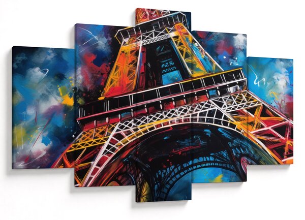 Tablou - Pictură a Turnului Eiffel II. (150x105 cm)