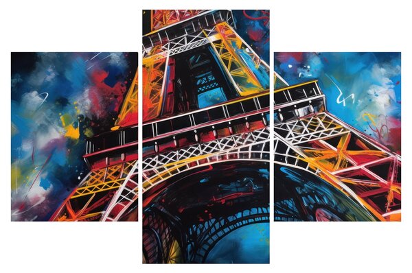 Tablou - Pictură a Turnului Eiffel II. (90x60 cm)