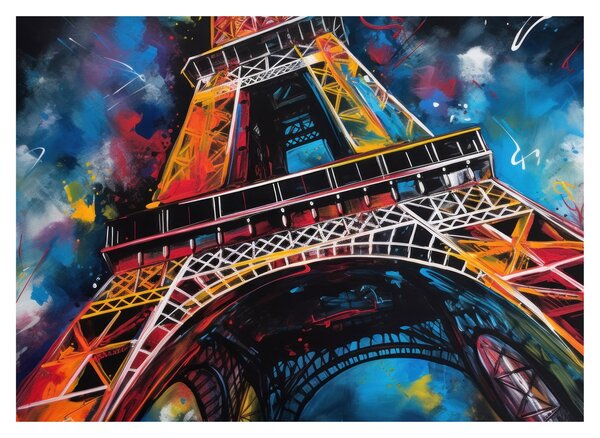 Tablou - Pictură a Turnului Eiffel II. (70x50 cm)