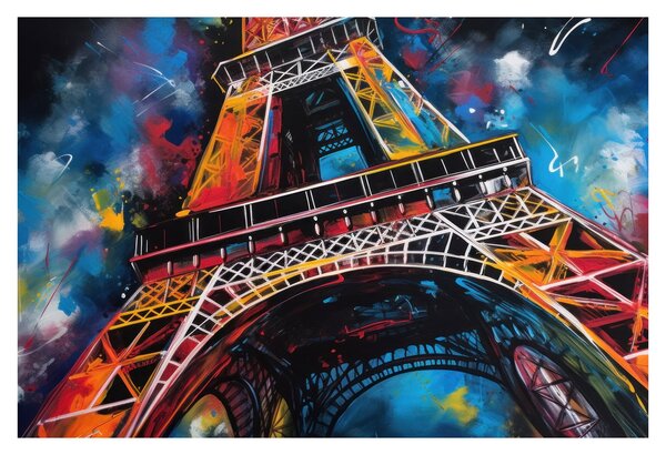 Tablou - Pictură a Turnului Eiffel II. (90x60 cm)