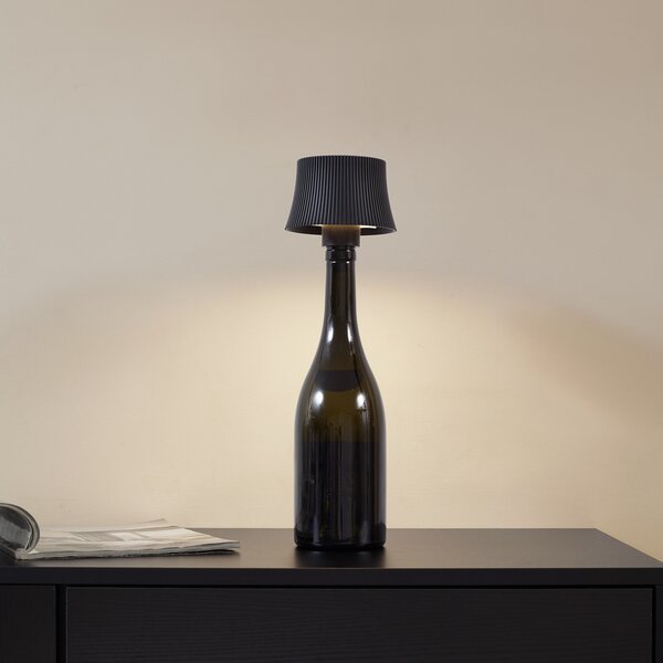 Lindby Lampa de masă cu LED-uri și baterie Linor, negru, USB, dimmer tactil, reglabil, Negru, Camera de zi / sufragerie, Metal, Modern