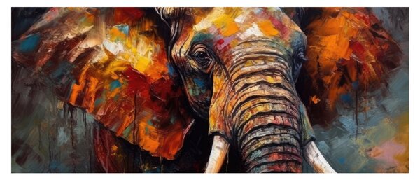 Tablou - Pictura unui elefant (120x50 cm)