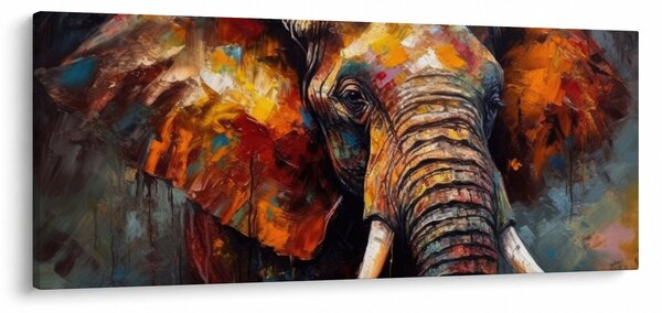 Tablou - Pictura unui elefant (120x50 cm)