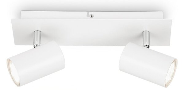 Briloner Plafonieră Isil A, alb, 2 becuri, metal, pivotantă, Alb, Camera de zi / sufragerie, Metal, Modern
