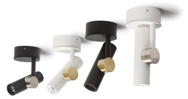 Linea Light Spot LED pentru tavan Goose, alb/color nichel, aluminiu, 2.700 K, Alb, Camera de zi / sufragerie, Aluminiu, Modern