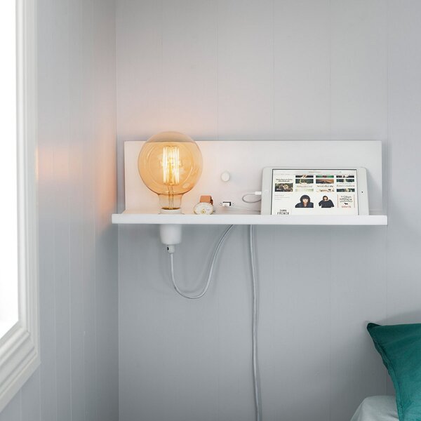 Lampă de perete Markslöjd, Multi USB, reglabil, Alb, Camera de zi, Metal, Modern