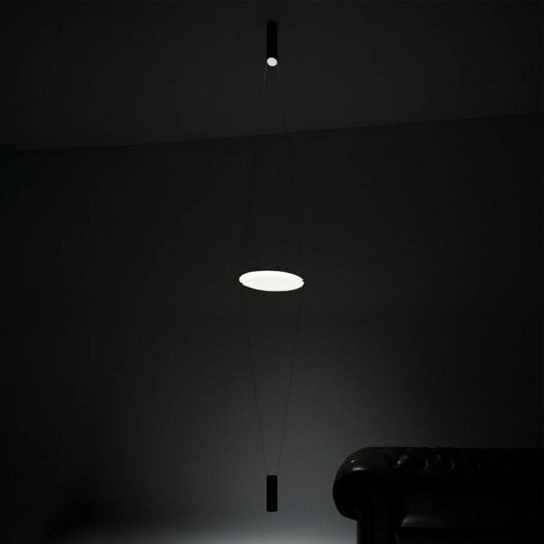 Lustră Pendul Martinelli Luce, Coassiale, Negru, Camera de zi, Metal, Design